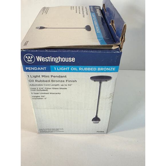 Westinghouse 1-Light Oil-Rubbed Bronze Adjustable Mini Pendant 70285 - Picture 6 of 7